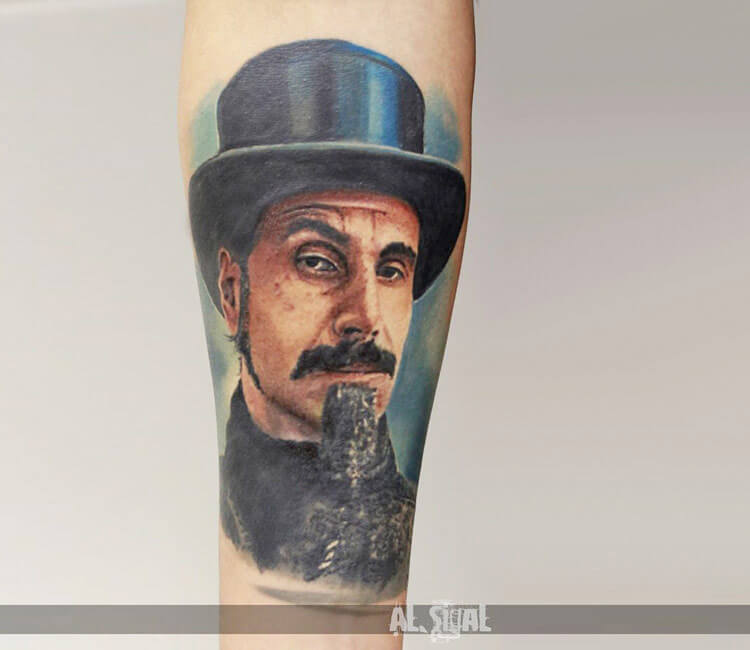 Serj Tankian tattoo by Alexander Romashev