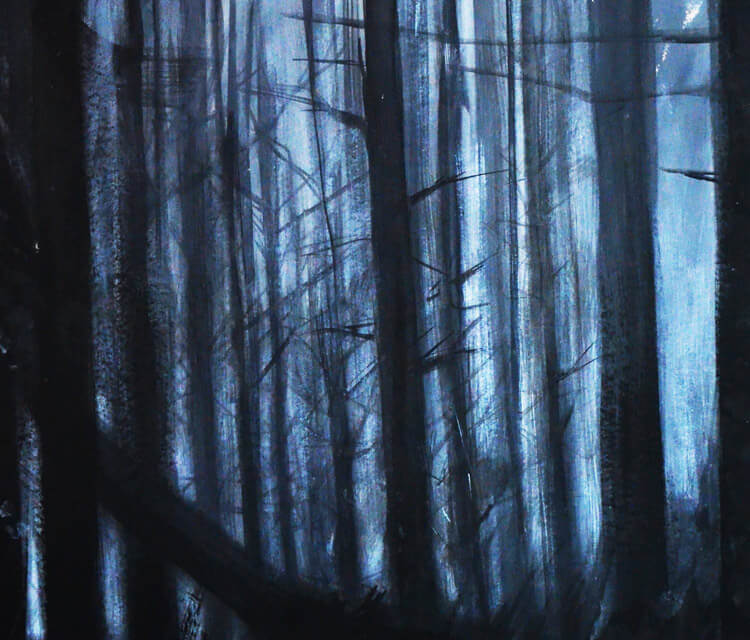 Forest painting by Alexandra Hudecova
