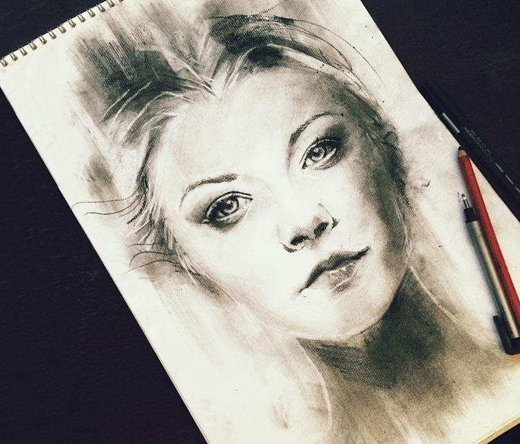 Margaery Tyrell pencil drawing by Alice X Zhang