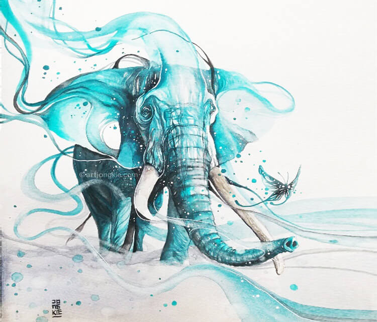 Elephant painting by Art Jongkie