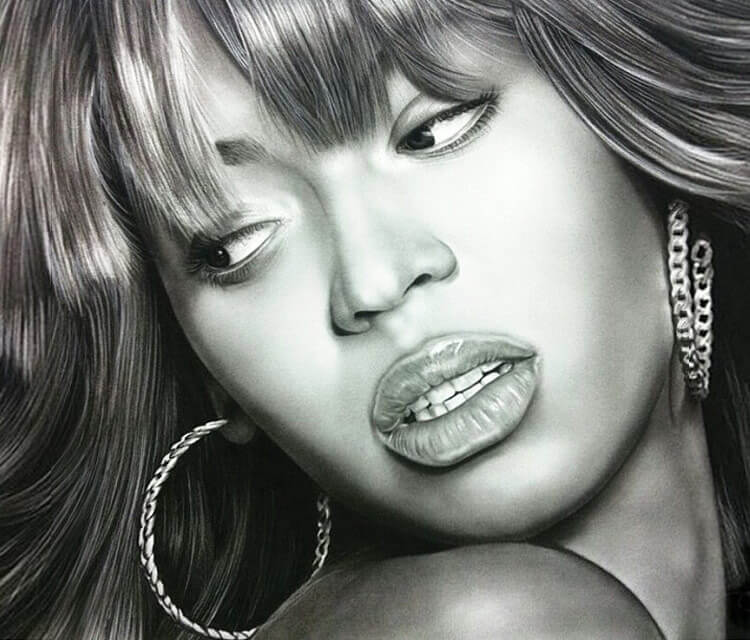 Portrait drawing of Beyonce by Ayman Arts