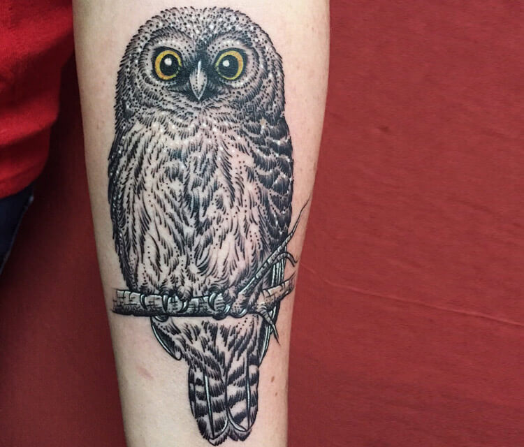 Owl 2 tattoo by Bambi Tattoo