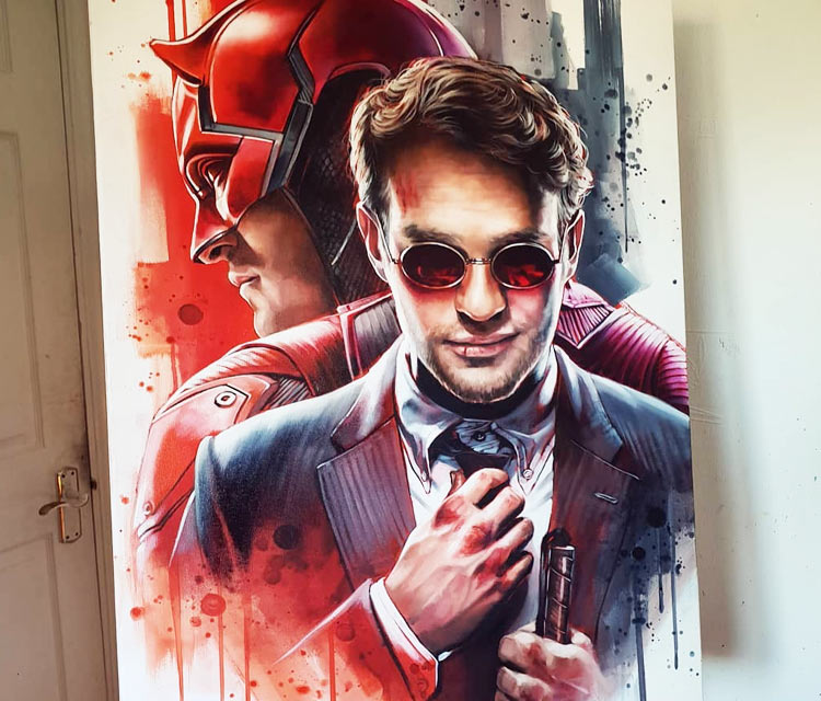 Daredevil oil painting by Ben Jeffery