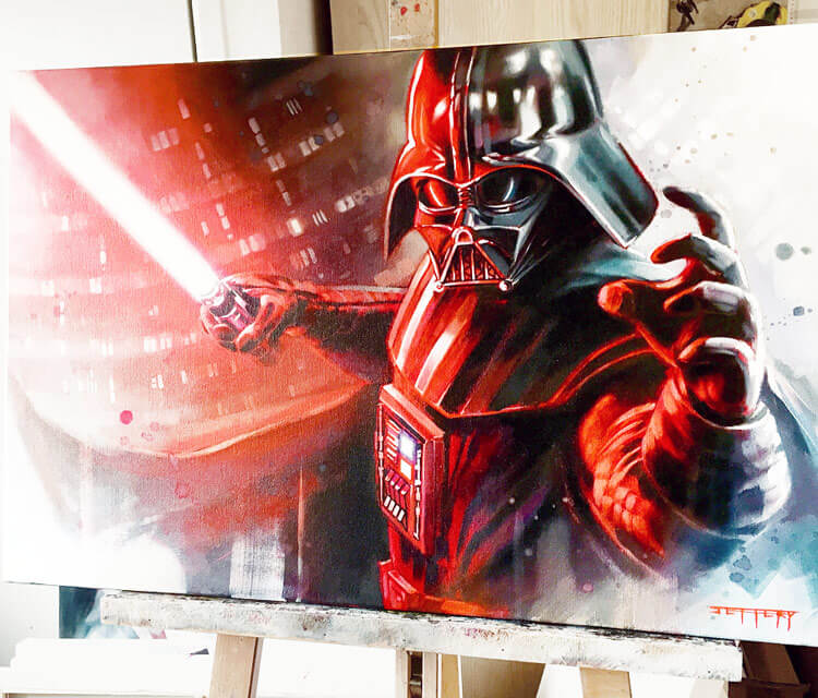 Darth Vader oil painting by Ben Jeffery
