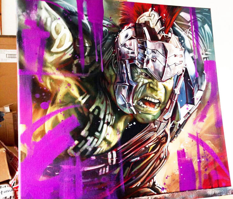 Hulk oil painting by Ben Jeffery