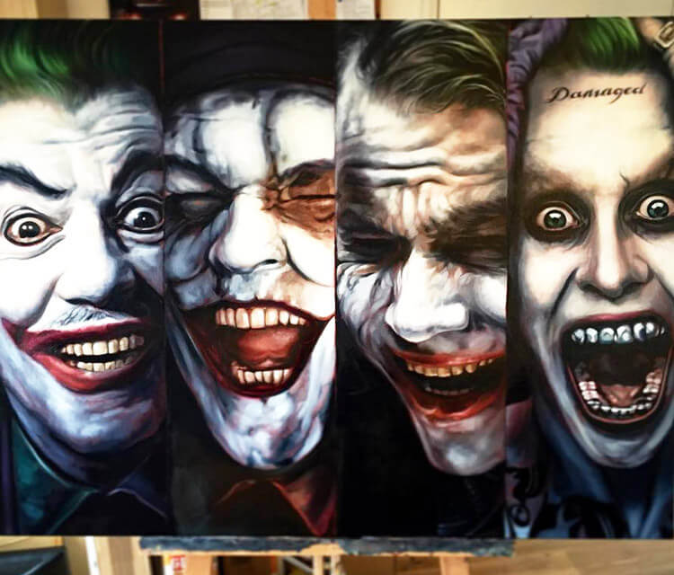 Jokers oil painting by Ben Jeffery