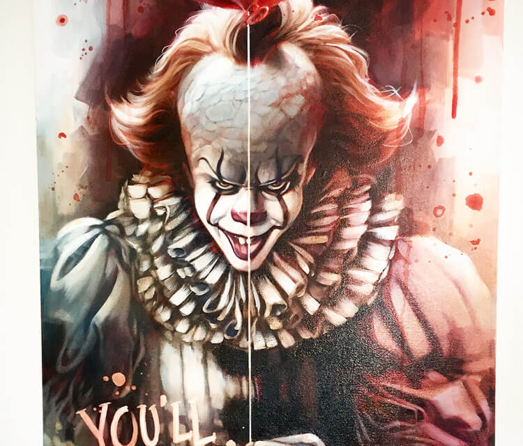 Pennywise oil painting by Ben Jeffery