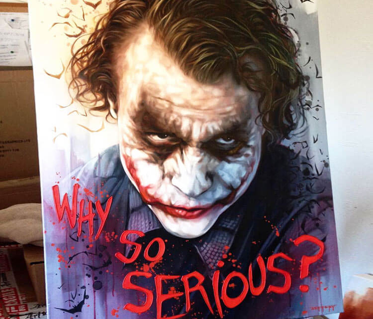 Why so Serious oil painting by Ben Jeffery