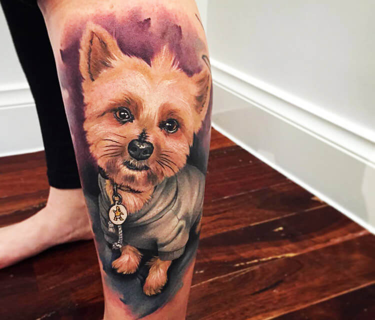 Doggie tattoo by Benjamin Laukis