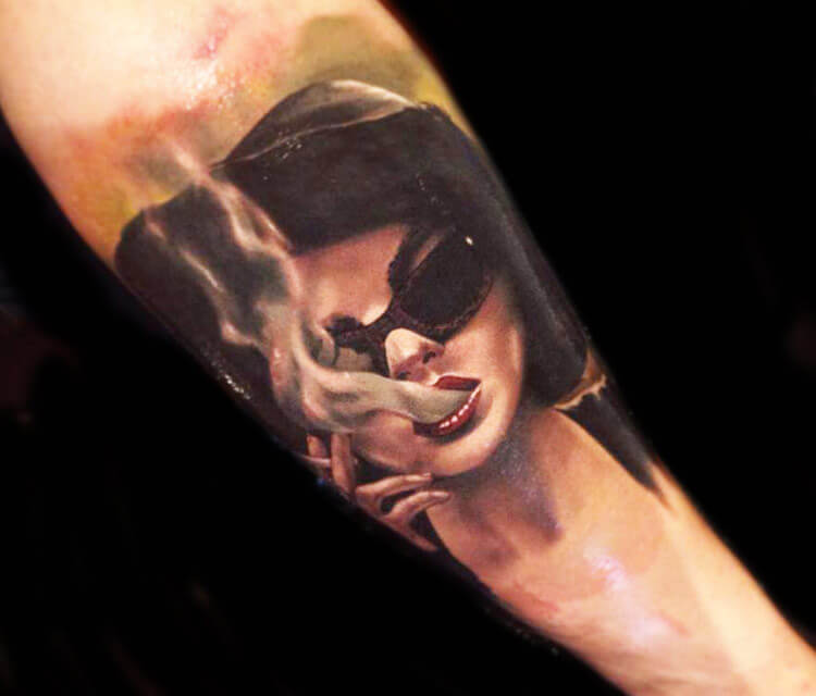 Tattoo of Marla from Fight Club by Benjamin Laukis