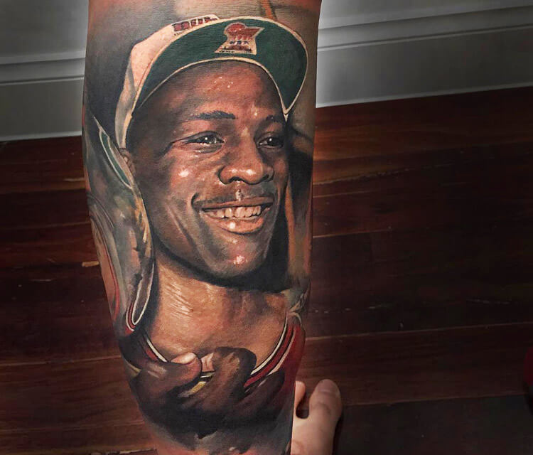 Michael Jordan tattoo by Benjamin Laukis