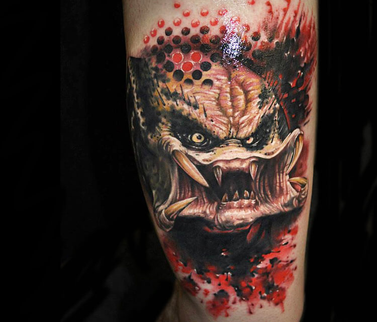 Predator tattoo by Benjamin Laukis