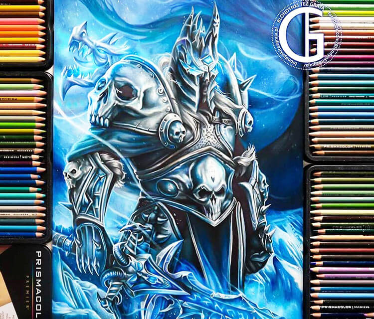 Lich King color drawing by Blondynki Tez Graja