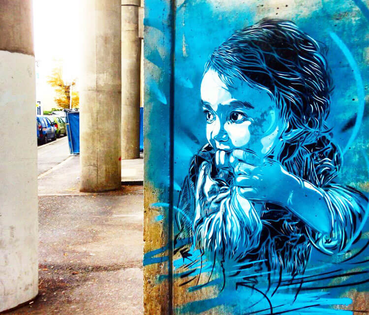 Abstract Ivry child portrait by C215