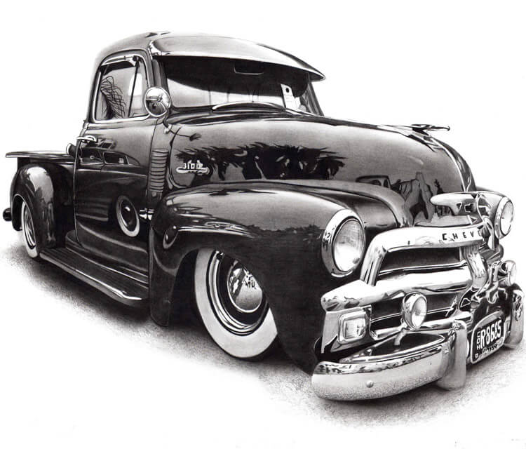 Car drawing by Charles Laveso