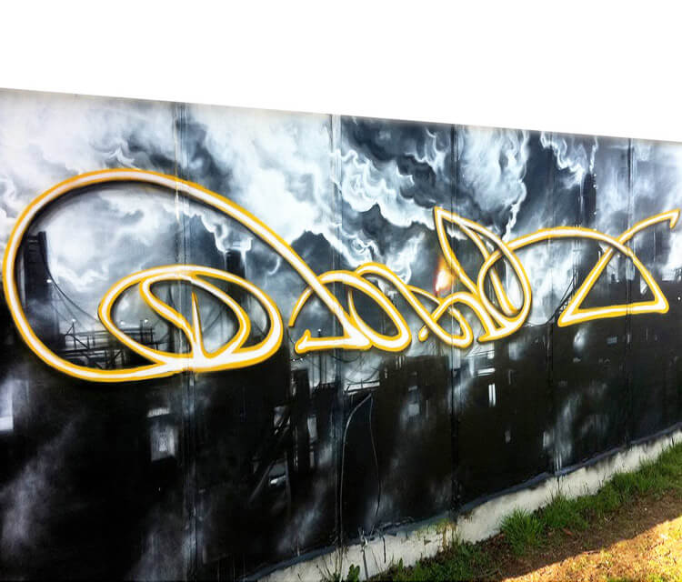 Distant Fires graffiti by Dan DANK Kitchener