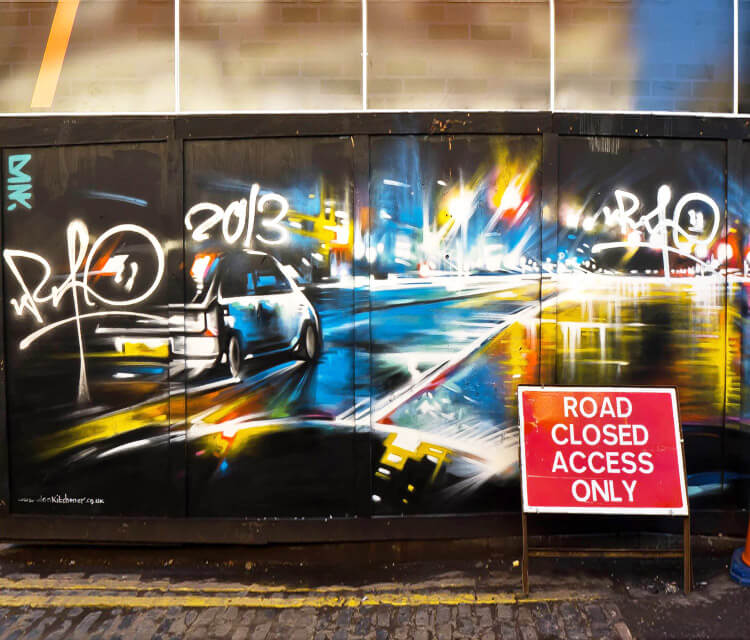 Road closed acsess only streetart by Dan DANK Kitchener