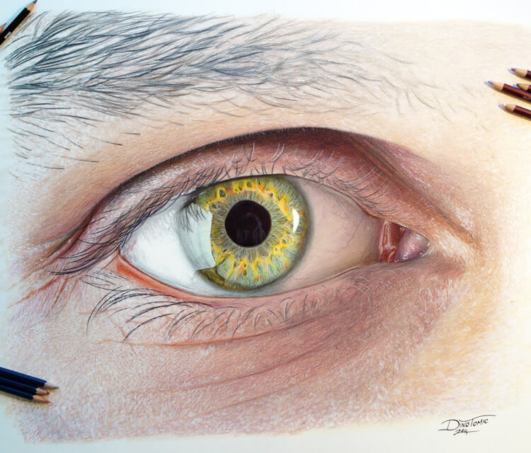 Eye dino drawing by Dino Tomic