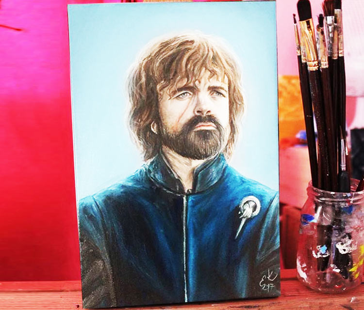 Tyrion Lannister oil painting by Elienka Art