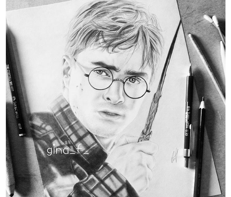Harry Potter drawing by Gina Friderici