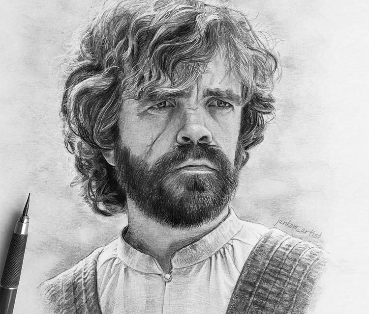 Tyrion Lannister pencil drawing by Janko Maslovaric