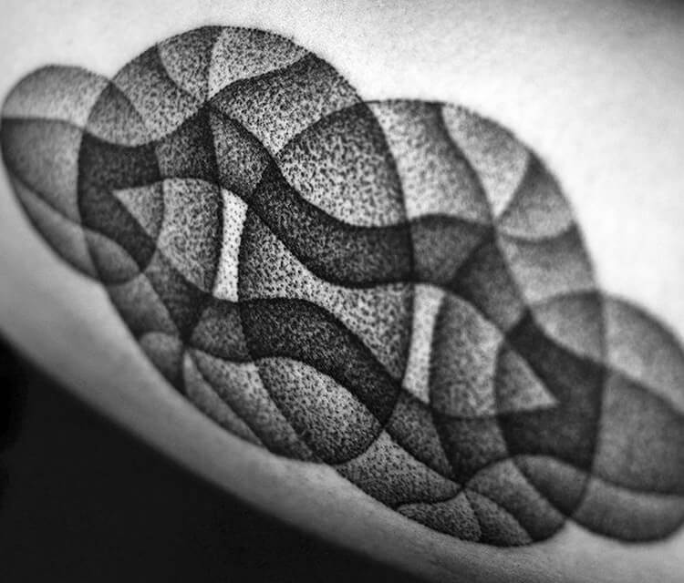 Circles dotwork tattoo by Kamil Czapiga