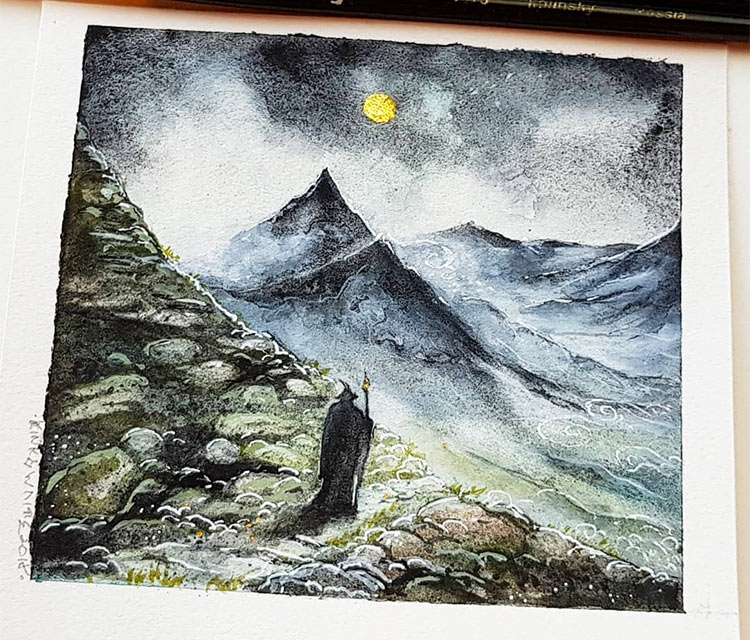 Middle Earth, painting by Kinko White