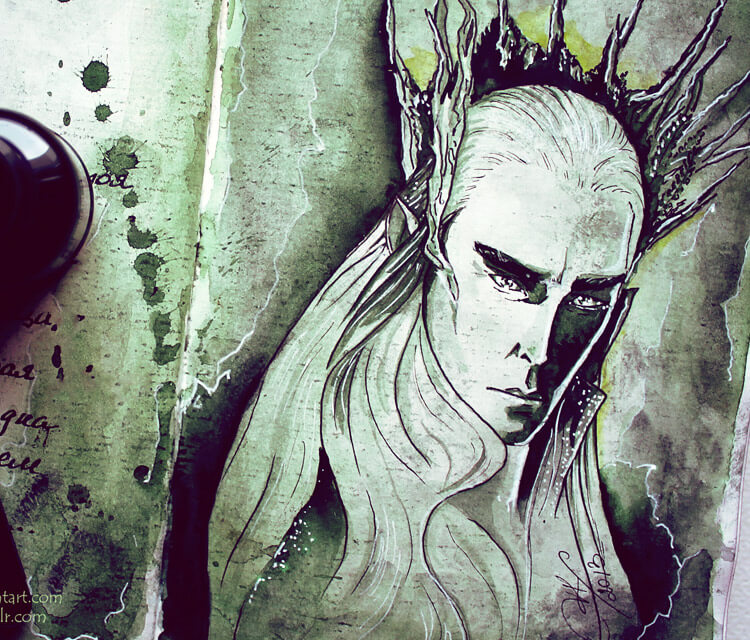 Thranduil watercolor painting by Kinko White