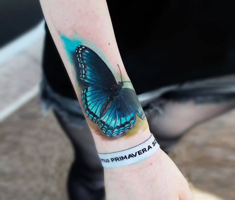 Butterfly tattoo by Led Coult