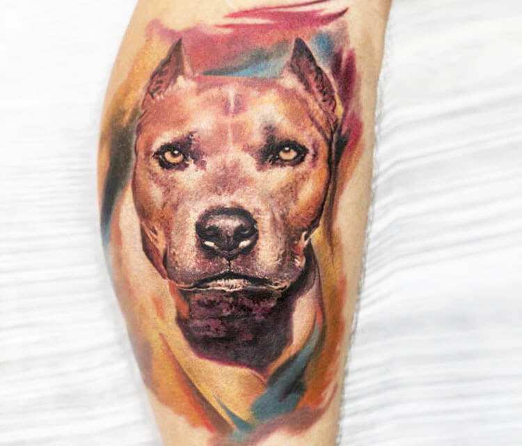 Dog tattoo by Led Coult