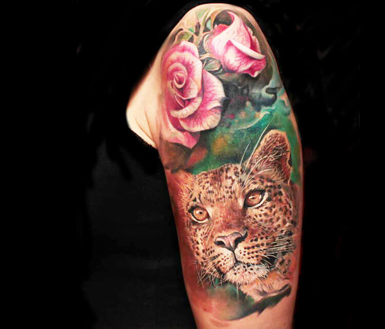 Leopard tattoo by Led Coult