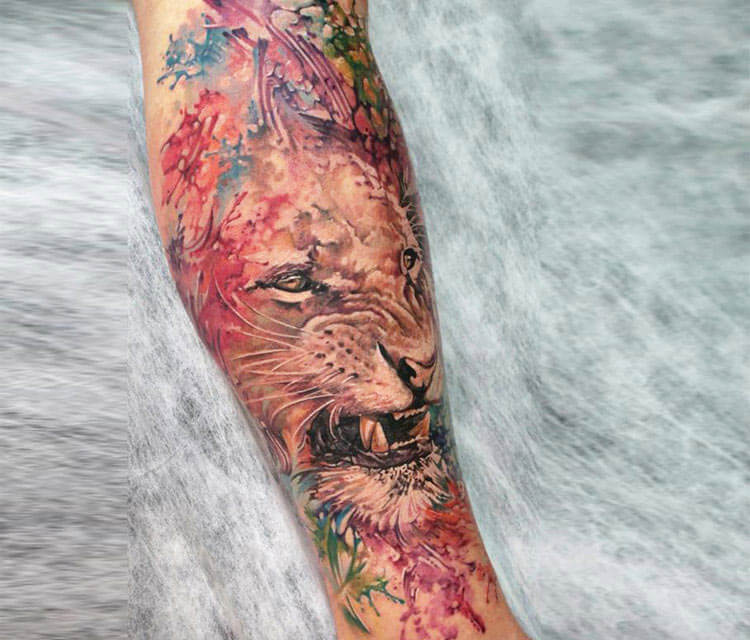 Lion tattoo by Led Coult