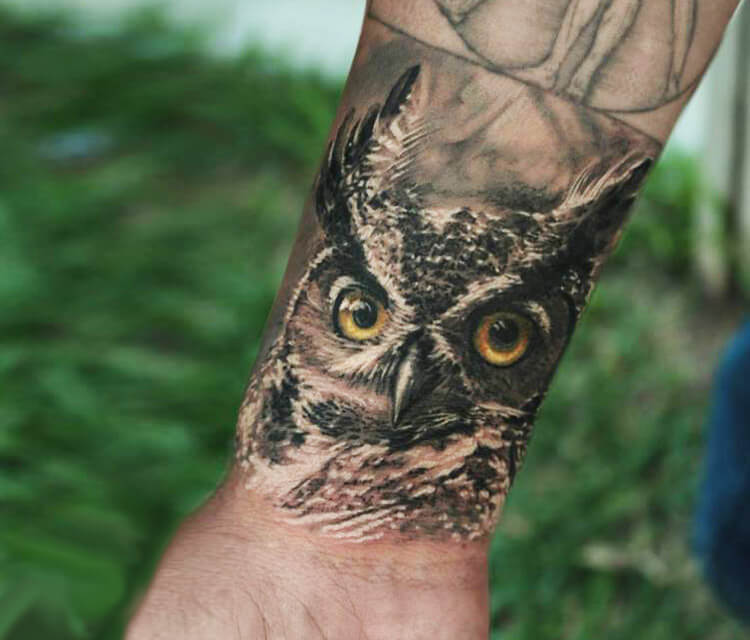 Owl zephyr tattoo by Led Coult
