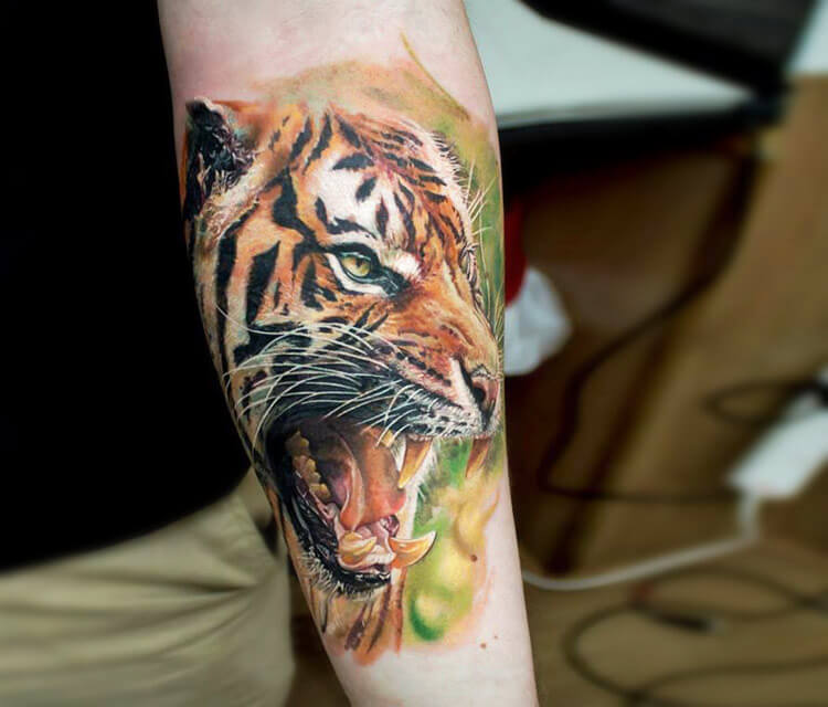tiger tattoo by Led Coult
