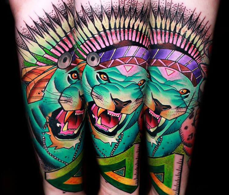 Blue Tiger tattoo by Lehel Nyeste