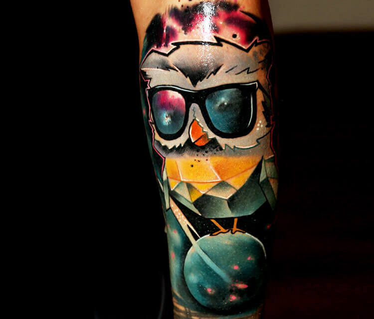 Owl power tattoo by Lehel Nyeste
