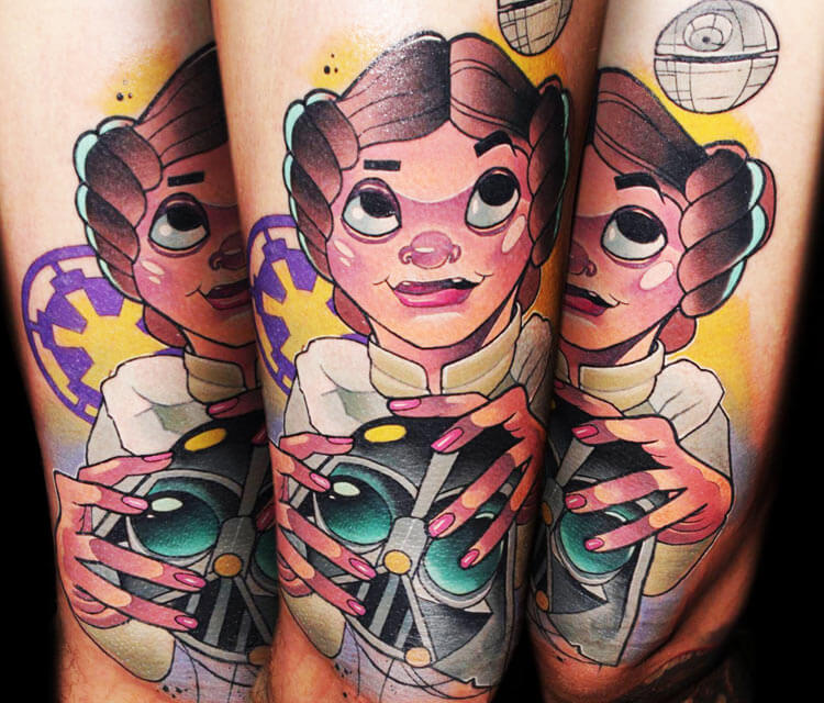 Princess Leia tattoo by Lehel Nyeste