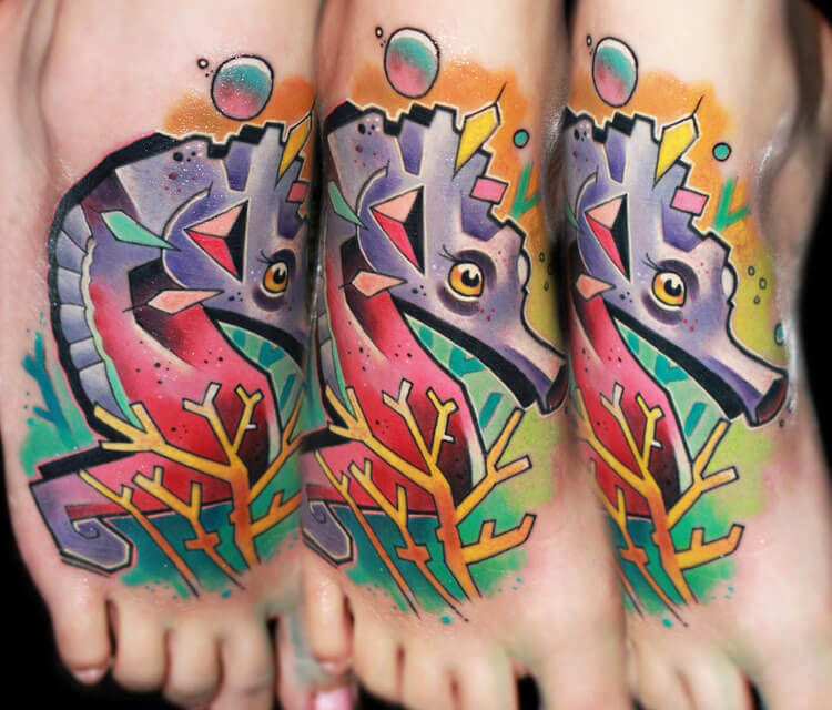Seahorse tattoo by Lehel Nyeste