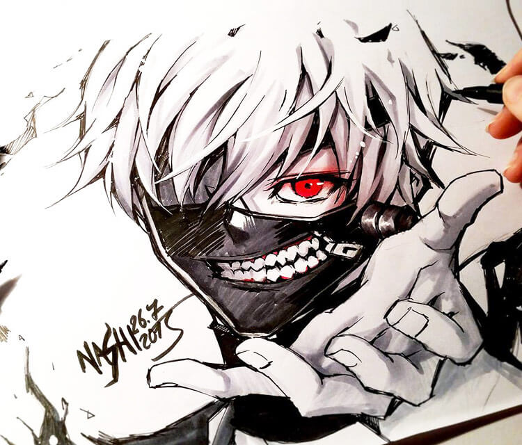 Tokyo Ghoul sketch drawing by Naschi Art