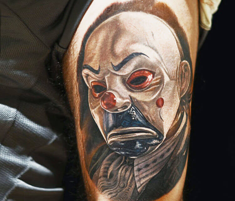 Joker tattoo portrait from Batman by Nikko Hurtado