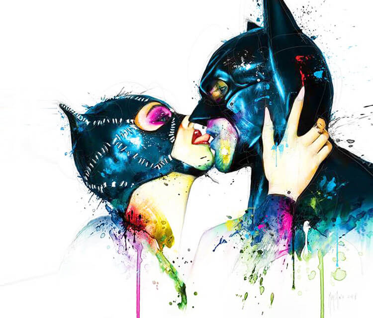 IN LOVE IN GOTHAM BATMAN AND CATWOMA BY PATRICE MURCIANO KEYRINGS-MUGS-ART PRINT 