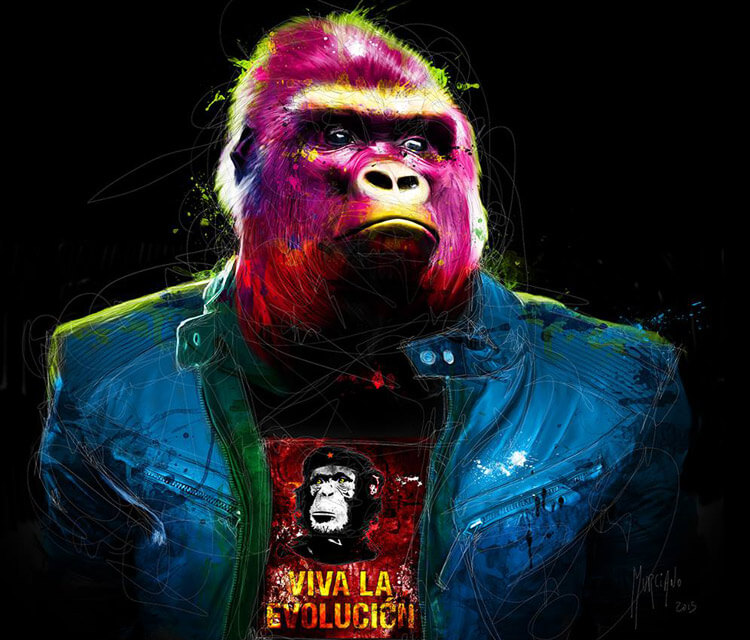 Rock N Kong mixedmedia by Patrice Murciano