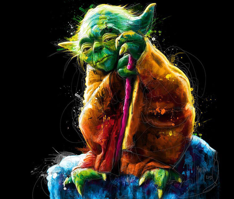 Yoda from Star Wars mixedmedia by Patrice Murciano
