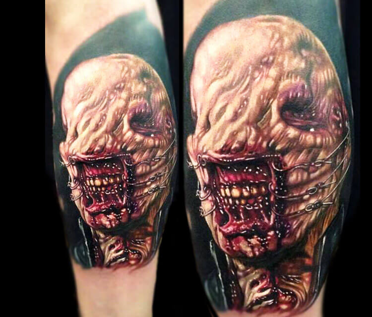 Demon tattoo by Paul Acker
