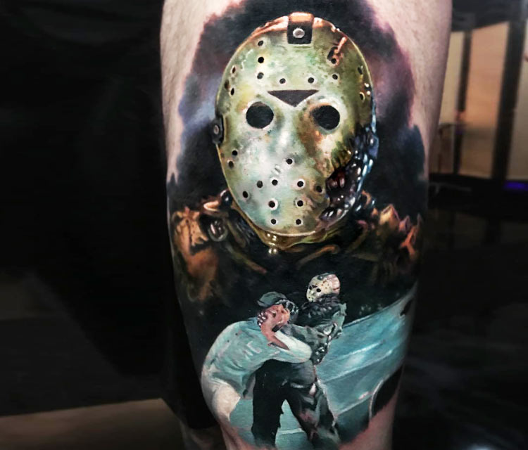 Friday the 13th tattoo by Paul Acker