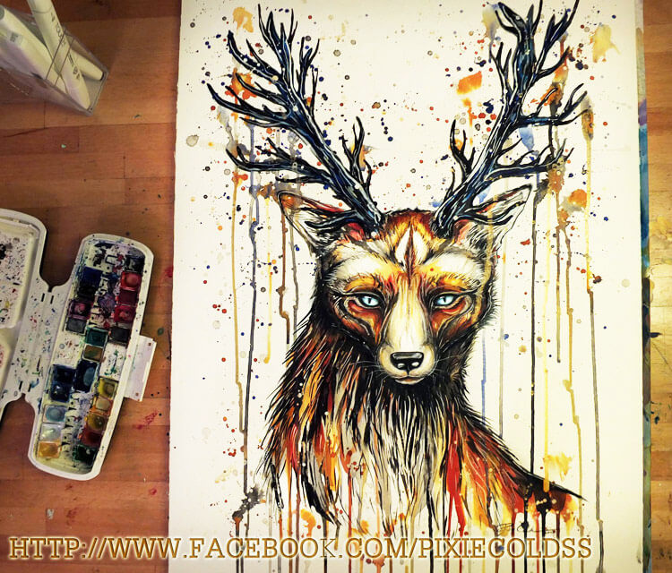 God of the Forest painting by Pixie Cold