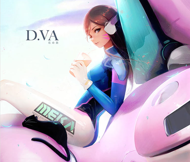 D.Va digitalart by Ross Draws