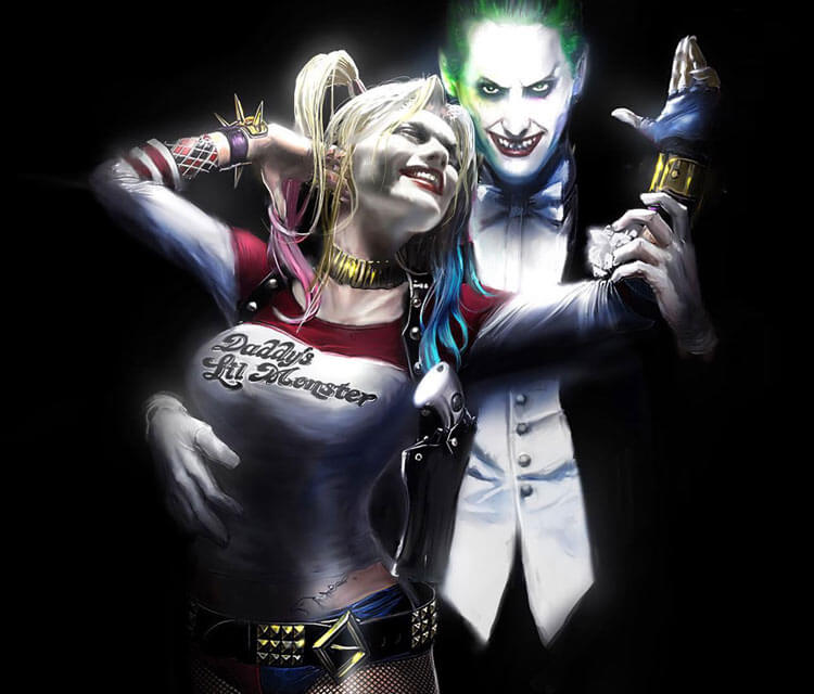 Joker and Harley Quinn digitalart by Rudy Nurdiawan