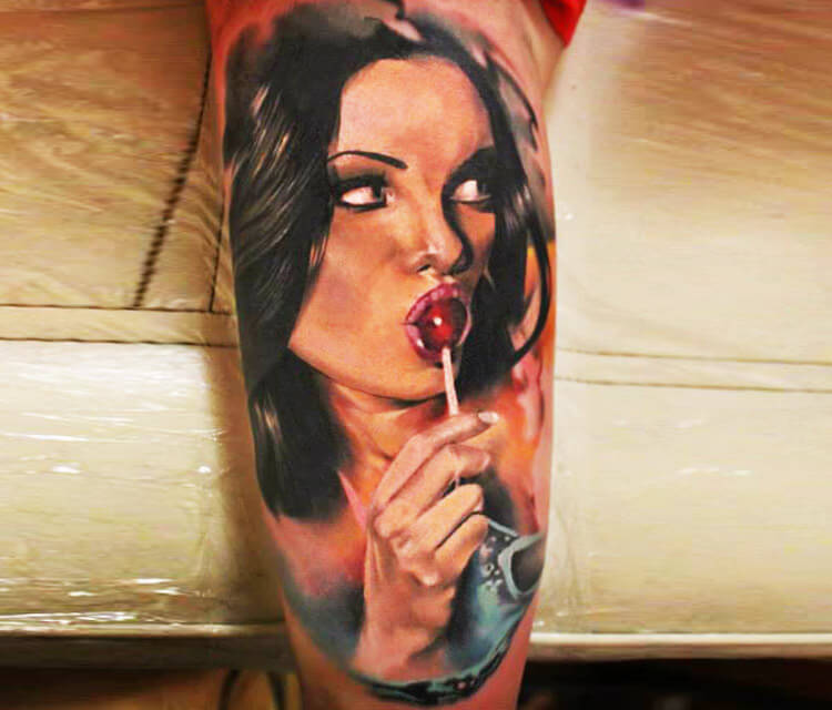 Popsicle Woman tattoo by Sergey Shanko