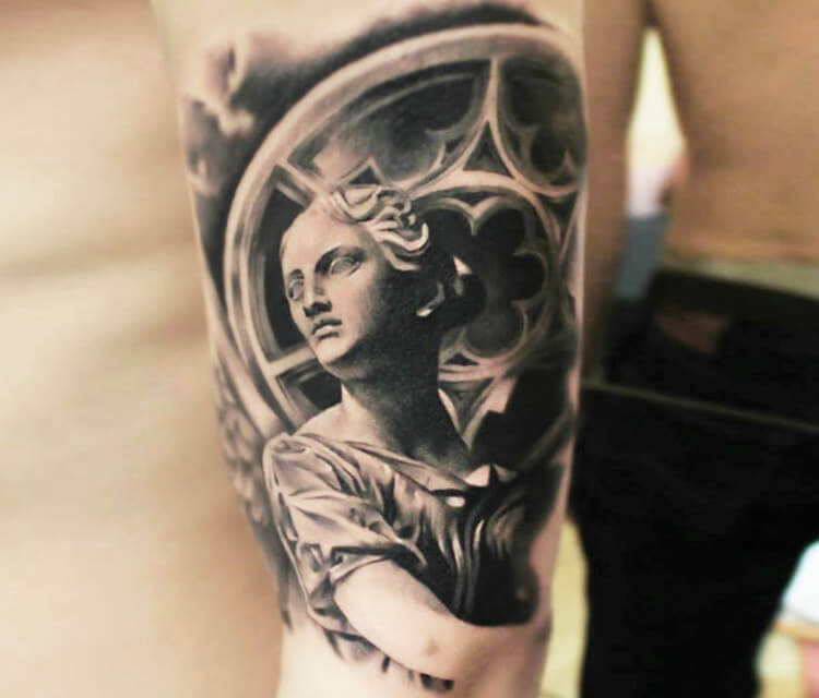 Sculpture tattoo by Sergey Shanko